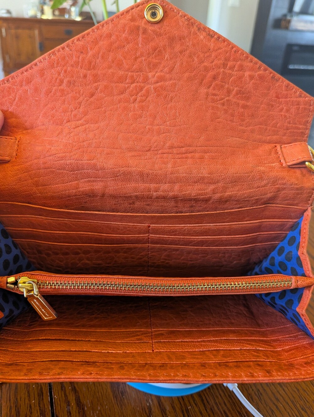 Rebecca Minkoff Mini MAC Crossbody – Rare Orange Ostrich Embossed Leather - Picture 8 of 15